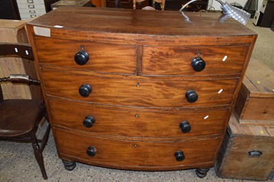 Lot 319 - A late Georgian mahogany bow front five drawer...