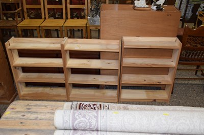 Lot 325 - Set of three modern pine bookcases