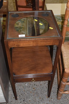 Lot 334 - Georgian mahogany wash stand with later glass top