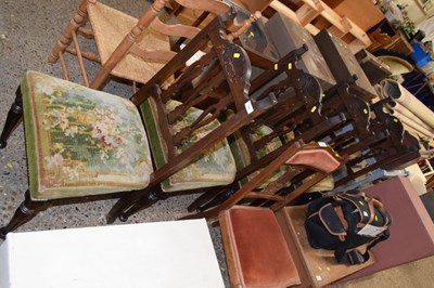 Lot 339 - A set of four late Victorian dining chairs...