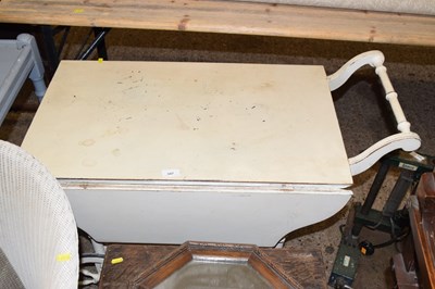 Lot 347 - A cream painted drop leaf tea trolley