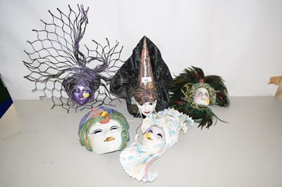 Lot 506 - Collection of various Venetian style masks