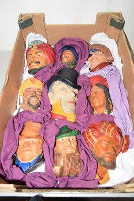 Lot 523 - A box of various Bossons chalk ware heads