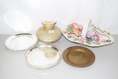 Lot 532 - Mixed lot to include a pierced ceramic basket,...