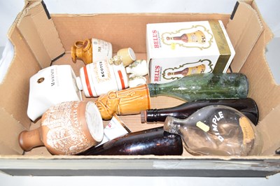 Lot 533 - Box containing various bottles and empty...