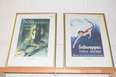 Lot 547 - A pair of framed Schweppes prints