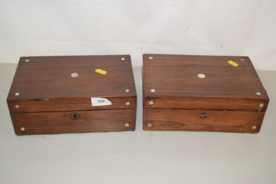 Lot 556 - A pair of wooden tea caddies