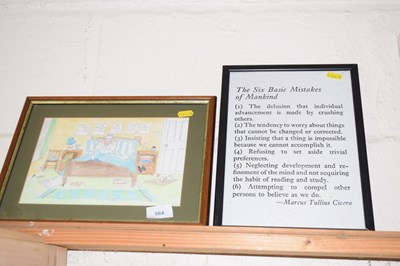 Lot 564 - Pair of framed comical prints