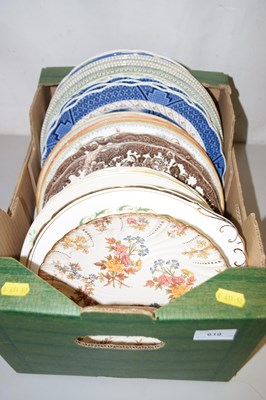 Lot 618 - A box of various ceramic plates
