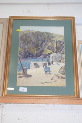 Lot 220 - O M Moyle, a harbour side view