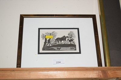 Lot 234 - After Frolich lithograph Spring, framed and...