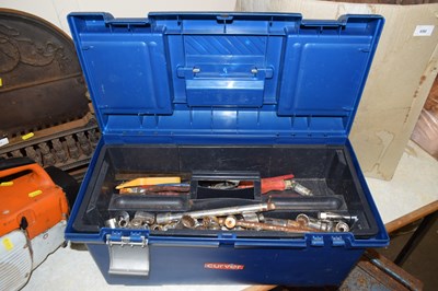 Lot 688 - A blue tool box and contents