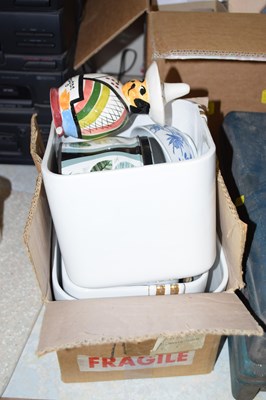 Lot 699 - Box containing various stacking vases and...