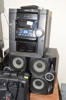Lot 725 - A Sony hi-fi and speakers