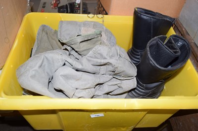 Lot 746 - Box containing a pair of motorcycle boots,...
