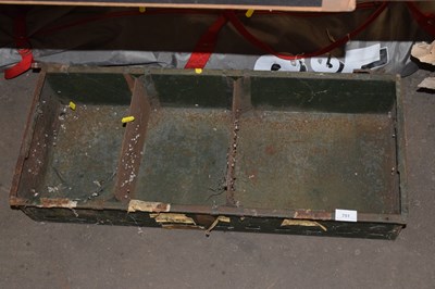 Lot 751 - A metal sectional storage chest
