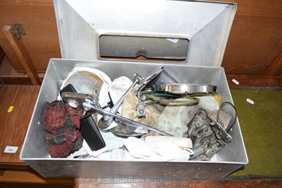 Lot 770 - A tin containing various vehicle mirrors and...