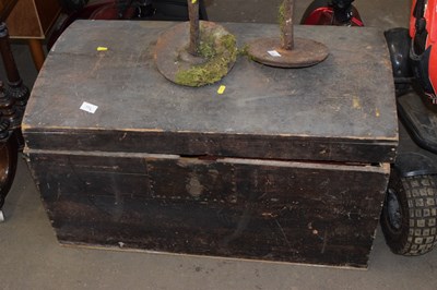 Lot 773 - A vintage wooden chest and contents
