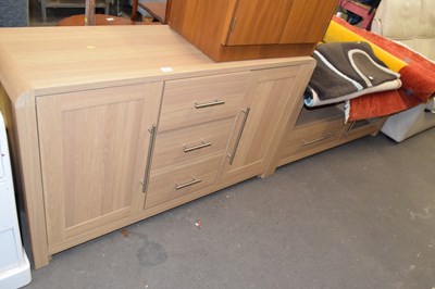Lot 792 - Modern veneered sideboard together with a...