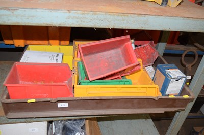 Lot 816 - Tray containing various garage storage boxes