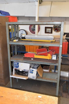 Lot 818 - A set of metal garage shelves