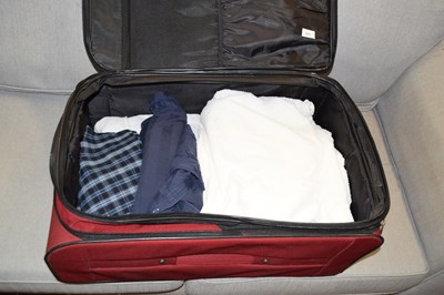 Lot 829 - Suitcase containing a quantity of mens clothing