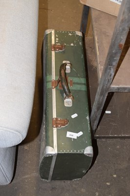 Lot 830 - A vintage tin suitcase