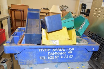 Lot 832 - Large crate of various garage storage boxes