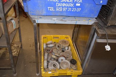 Lot 833 - Metal workshop table