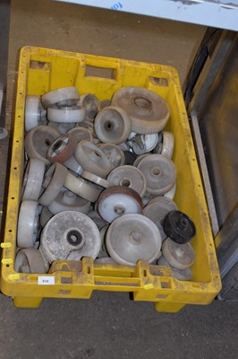 Lot 834 - Large box of plastic wheels