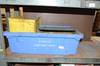 Lot 849 - Tray containing various plastic storage...