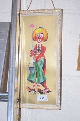 Lot 853 - A comical print of a clown