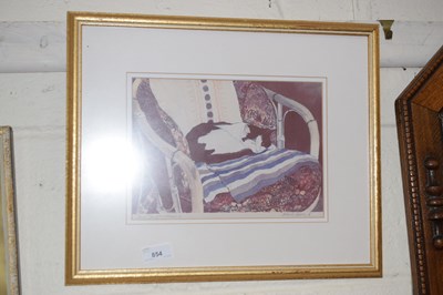 Lot 854 - A print of a cat