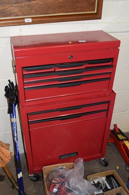 Lot 871 - A pair of stacking tool chests