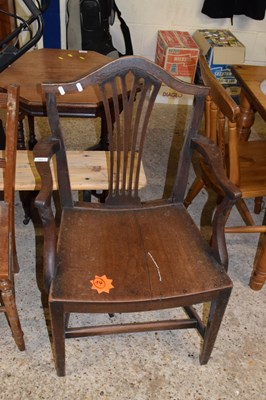 Lot 361 - A 19th Century hard seat dining chair