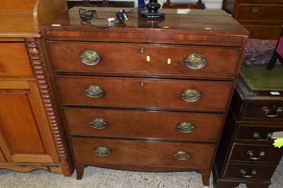 Lot 366 - A late Georgian mahogany chest with four...