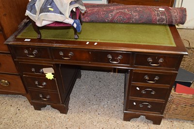 Lot 368 - A twin pedestal office desk