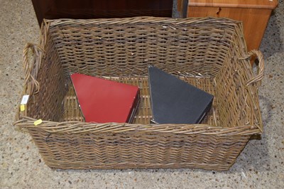 Lot 371 - A large basket and two box files