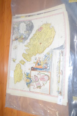 Lot 374 - A folder of reproduction continental maps and...
