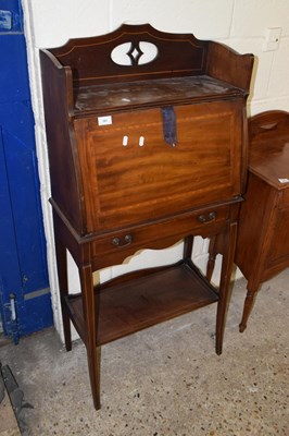 Lot 381 - An Edwardian mahogany hall desk with fitted...