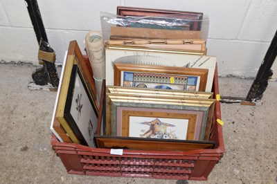 Lot 386A - A box of various mixed pictures