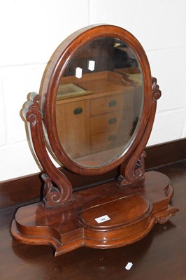 Lot 389 - Victorian oval dressing table mirror with...