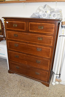 Lot 392 - A large Edwardian mahogany and cross banded...
