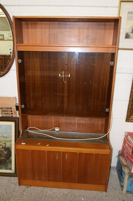 Lot 252 - A retro teak lounge display cabinet