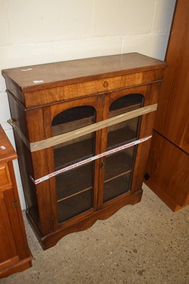 Lot 307 - LATE 19TH CENTURY WALNUT VENEERED BOOKCASE...