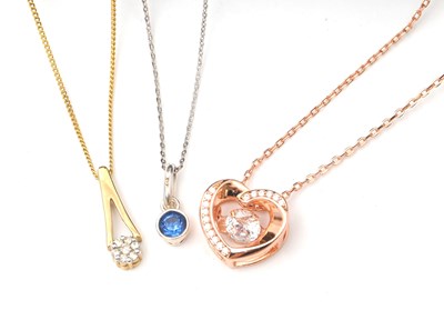 Lot 146 - Three necklaces: to include a blue paste...