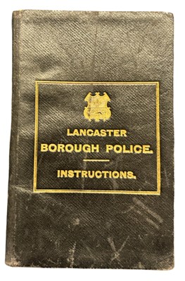Lot 118 - LANCASTER POLICE HANDBOOK Instructions for the...