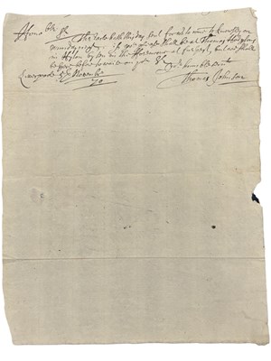 Lot 122 - LIVERPOOL MANUSCRIPT 1670. Single leaf, pen...