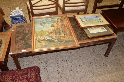 Lot 333 - MID-20TH CENTURY HARDWOOD FRAMED COFFEE TABLE...