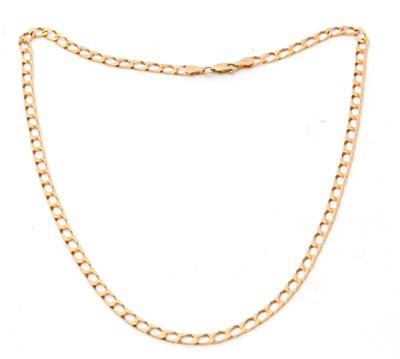 Lot 96 - A 9ct curblink necklace, stamped 9KT to one...